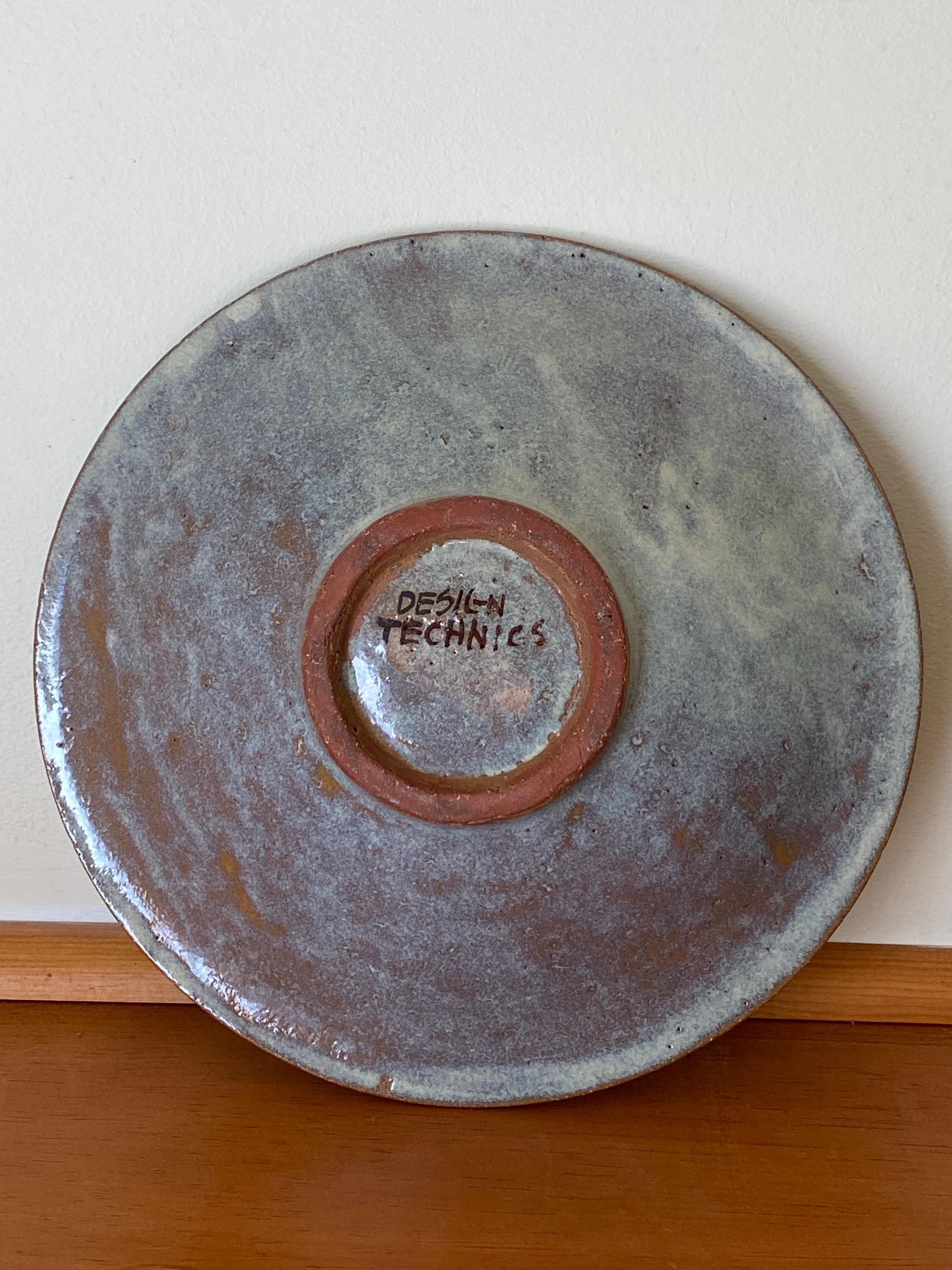 Cotto in fornace Ciotola in ceramica con anelli concentrici di Lee Rosen per Design Technics del 1940 in vendita