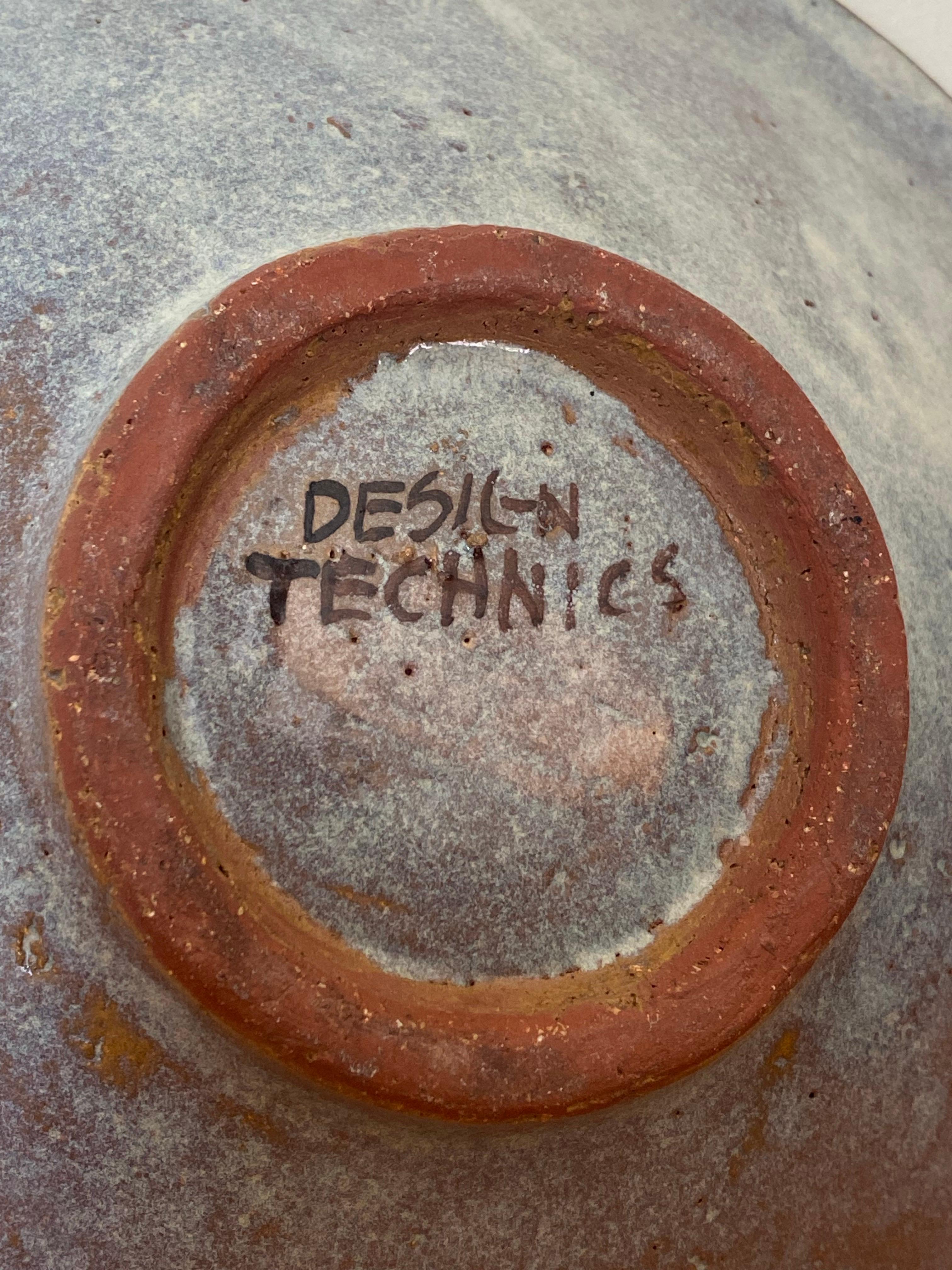 Ciotola in ceramica con anelli concentrici di Lee Rosen per Design Technics del 1940 In condizioni buone in vendita a Southampton, NJ
