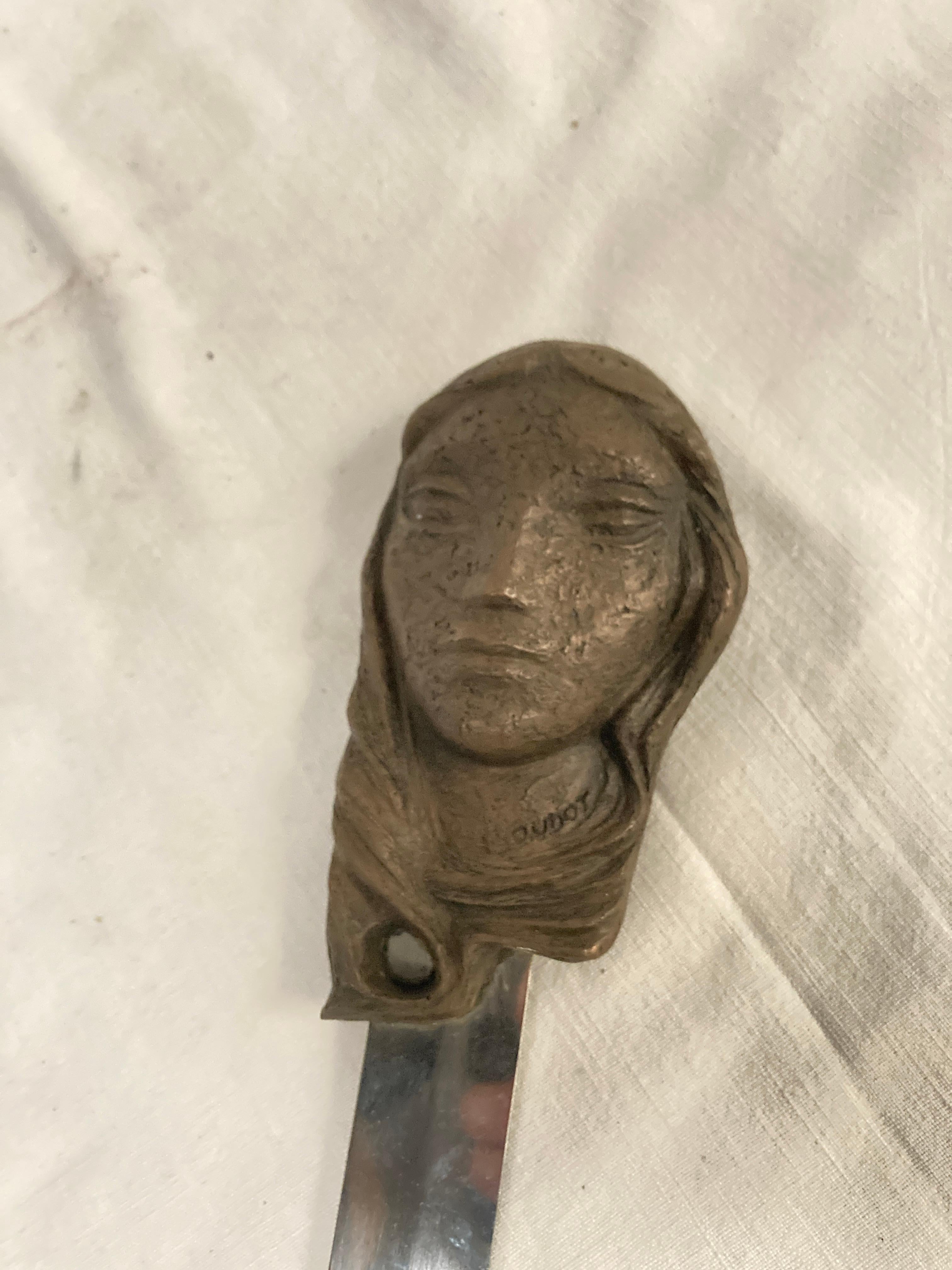 Européen Coupe-papier du sculpteur français Georges Oudot des années 1940 en vente