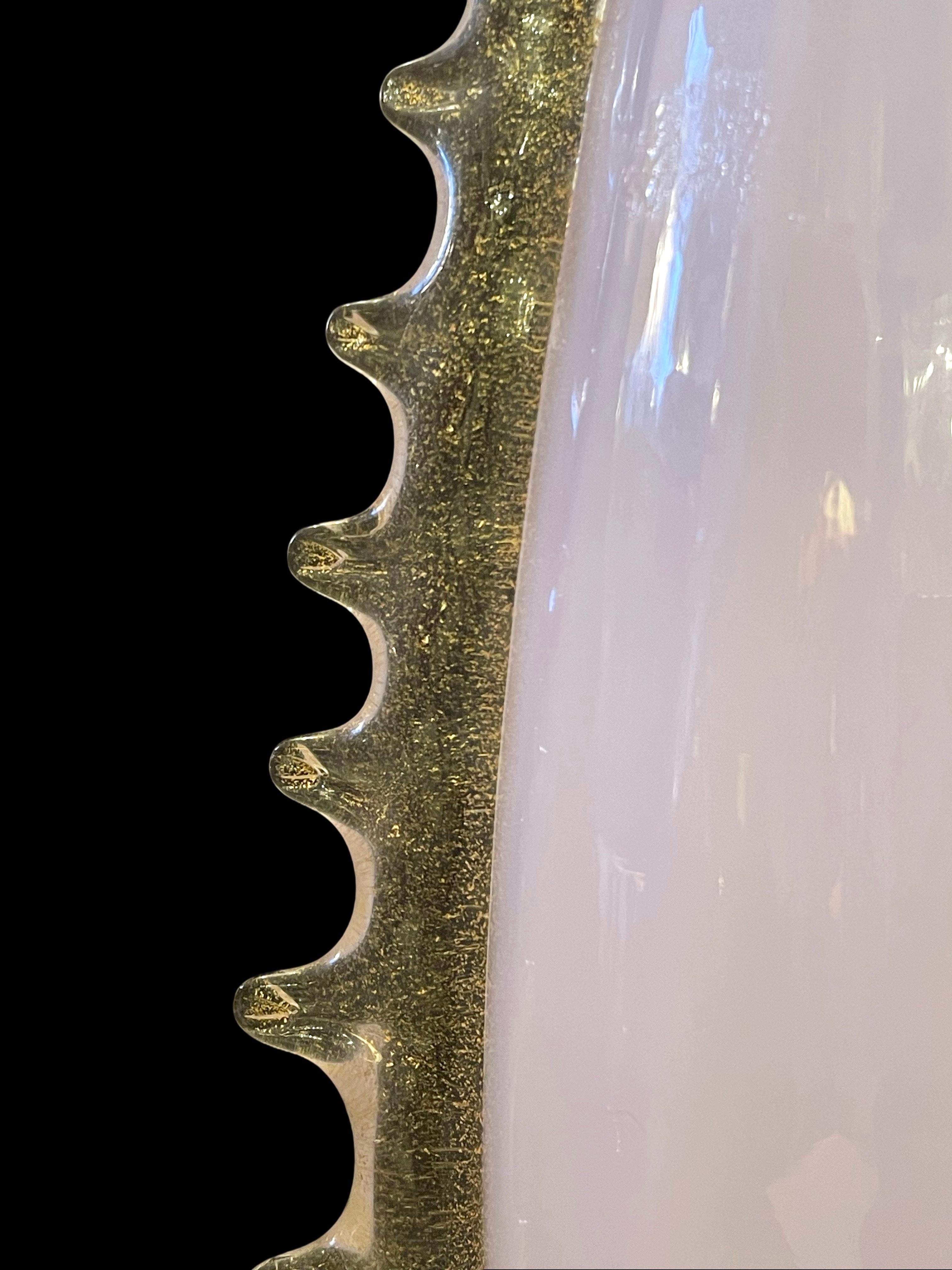 Mid-20th Century 1940's Lilac Spike Murano Table Lamp