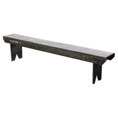 1940's Long British Railway Green Station Bench