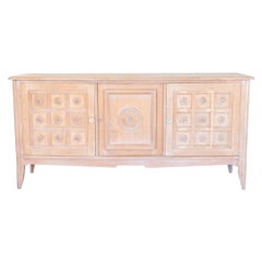 1940's Long French Oak Sideboard