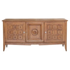 1940's Long French Oak Sideboard