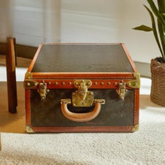 1940s Louis Vuitton for Saks New York Leather Cabin Train Trunk Case