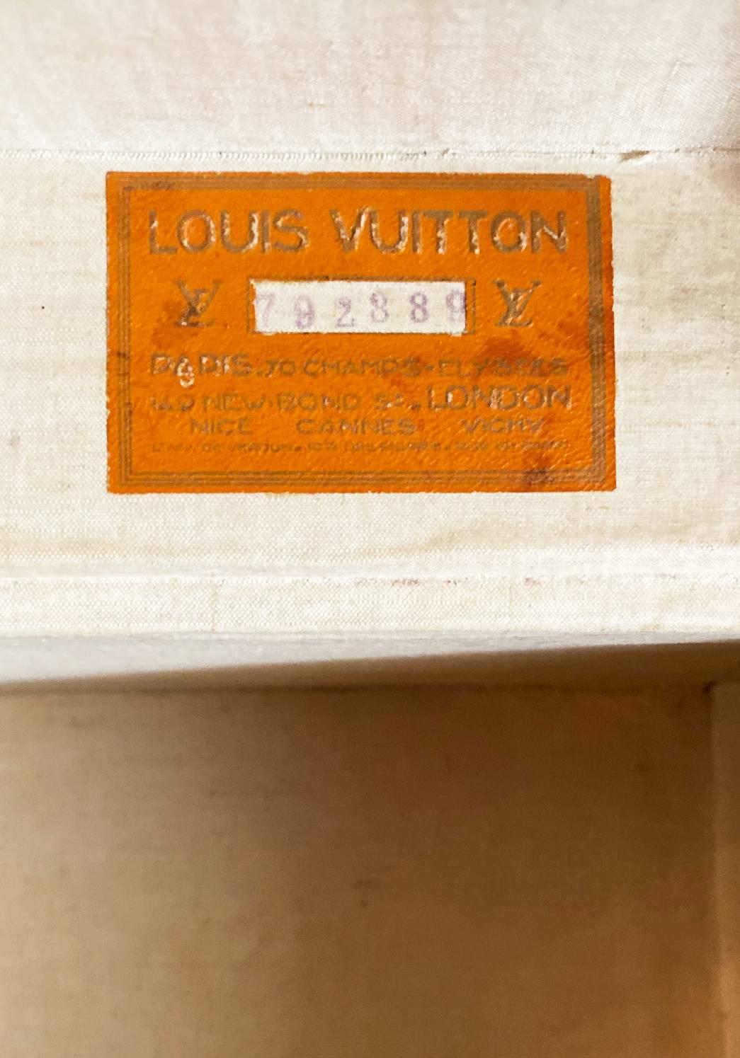 1940s Louis Vuitton Trunk  from Saks & Cy New York Store For Sale 9