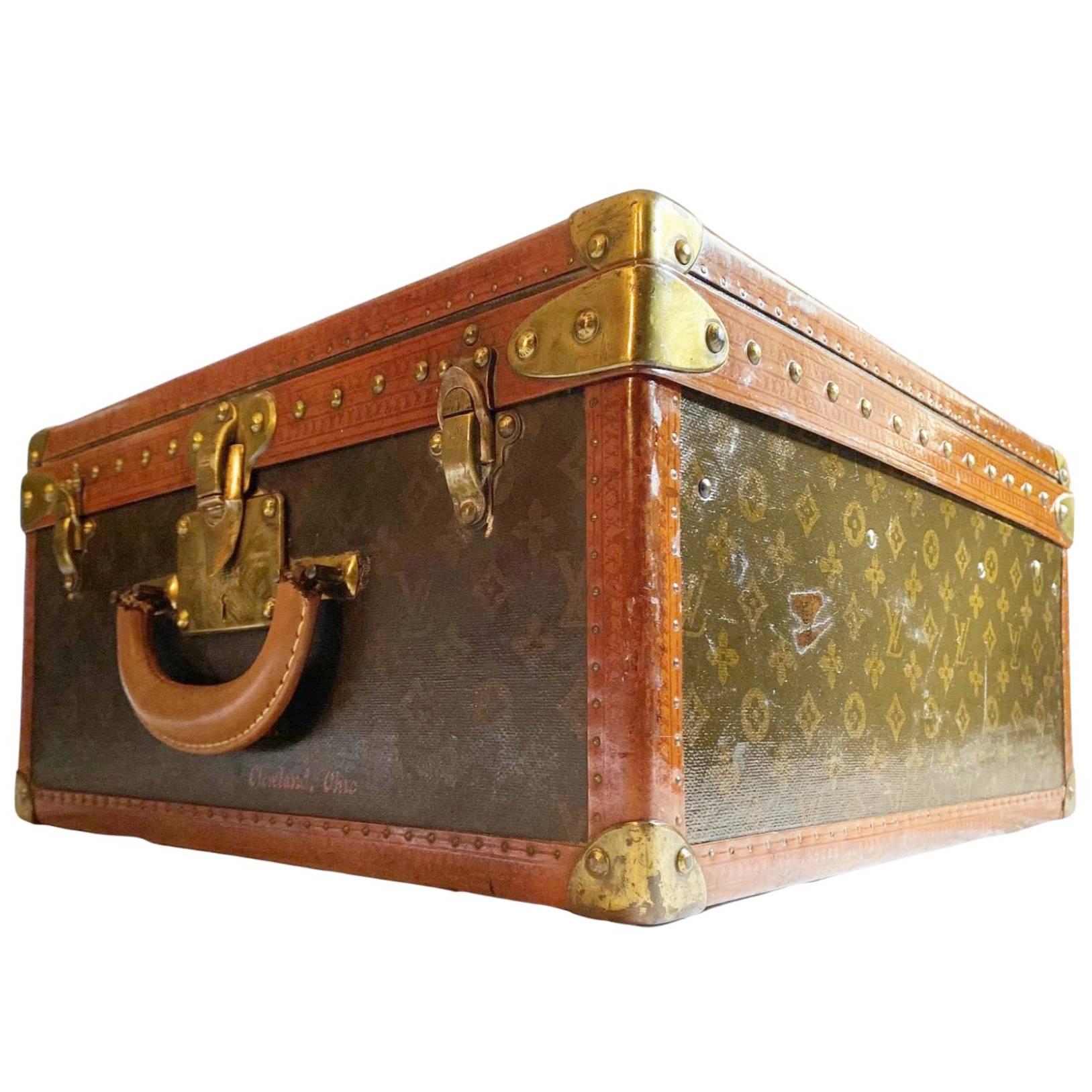 1940s Louis Vuitton Trunk  from Saks & Cy New York Store For Sale 2
