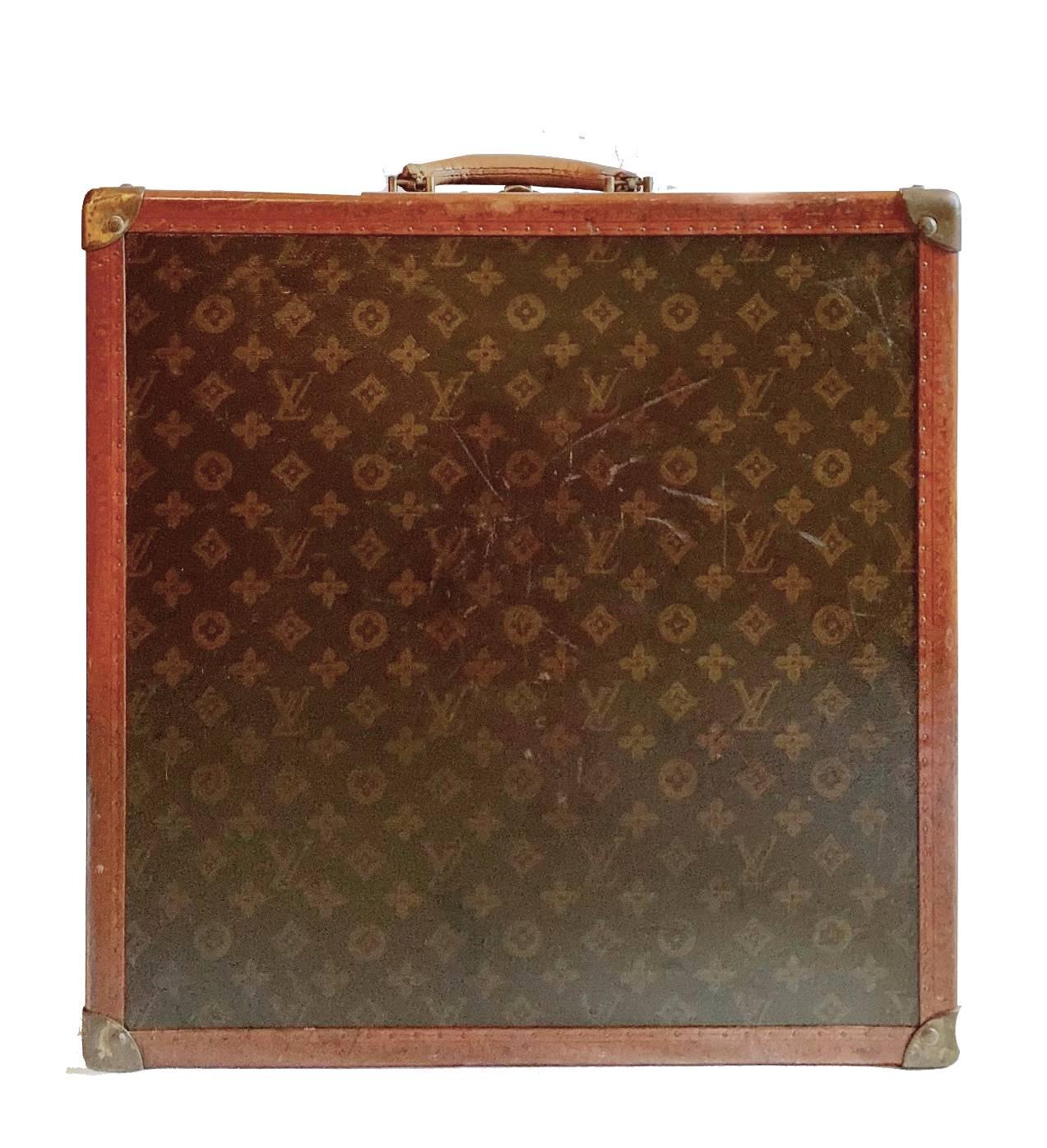 1940s Louis Vuitton Trunk  from Saks & Cy New York Store For Sale 3