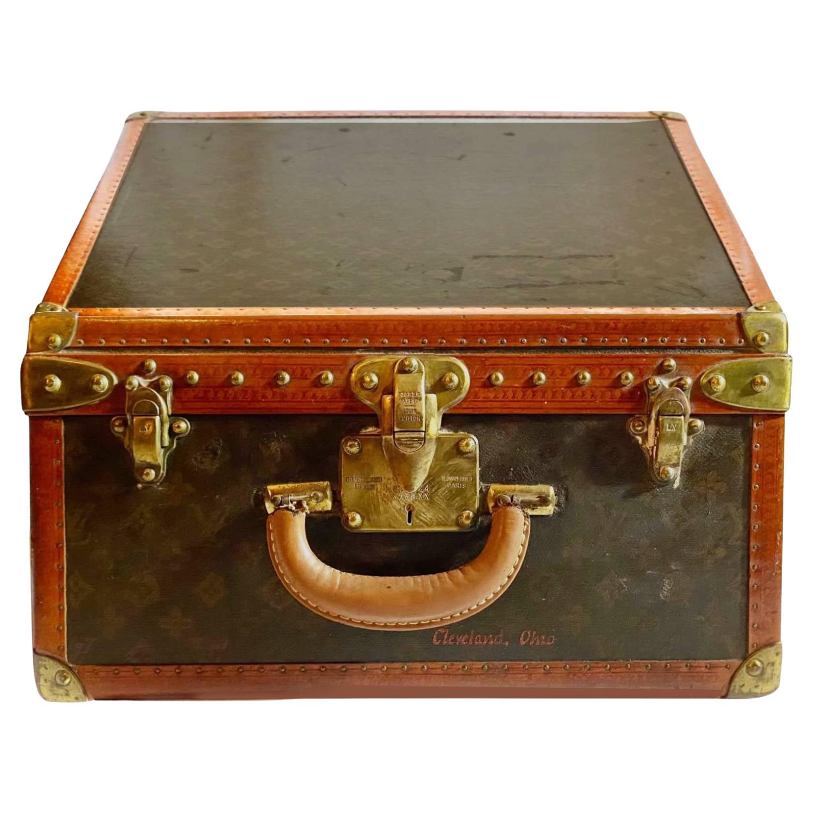 1940s Louis Vuitton Trunk  from Saks & Cy New York Store For Sale