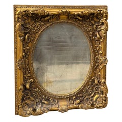 1940s Louis XV-style gold-leaf wall mirror