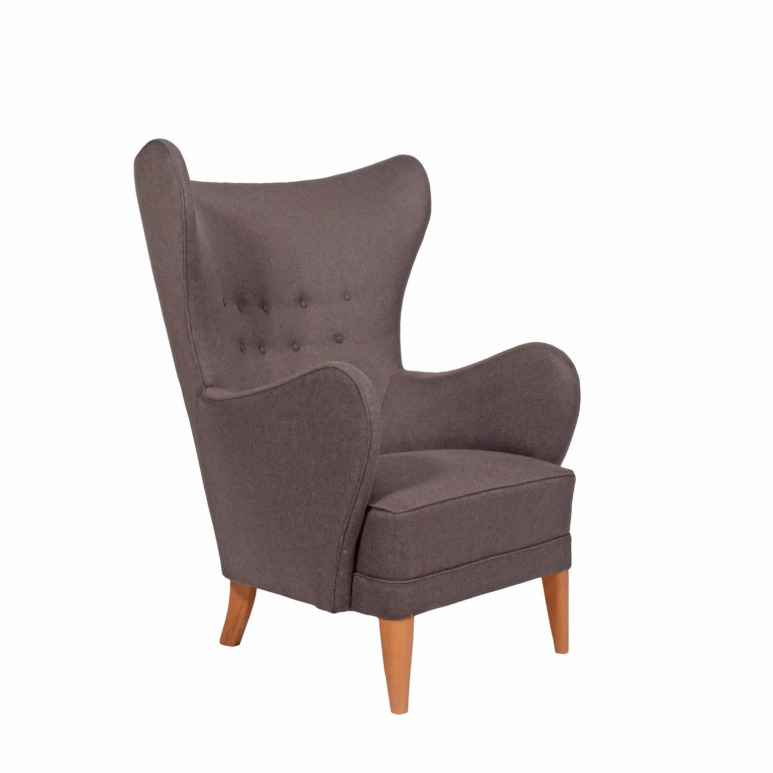 Scandinavian Modern 1940s Lounge Chair Flemming Lassen Attributed