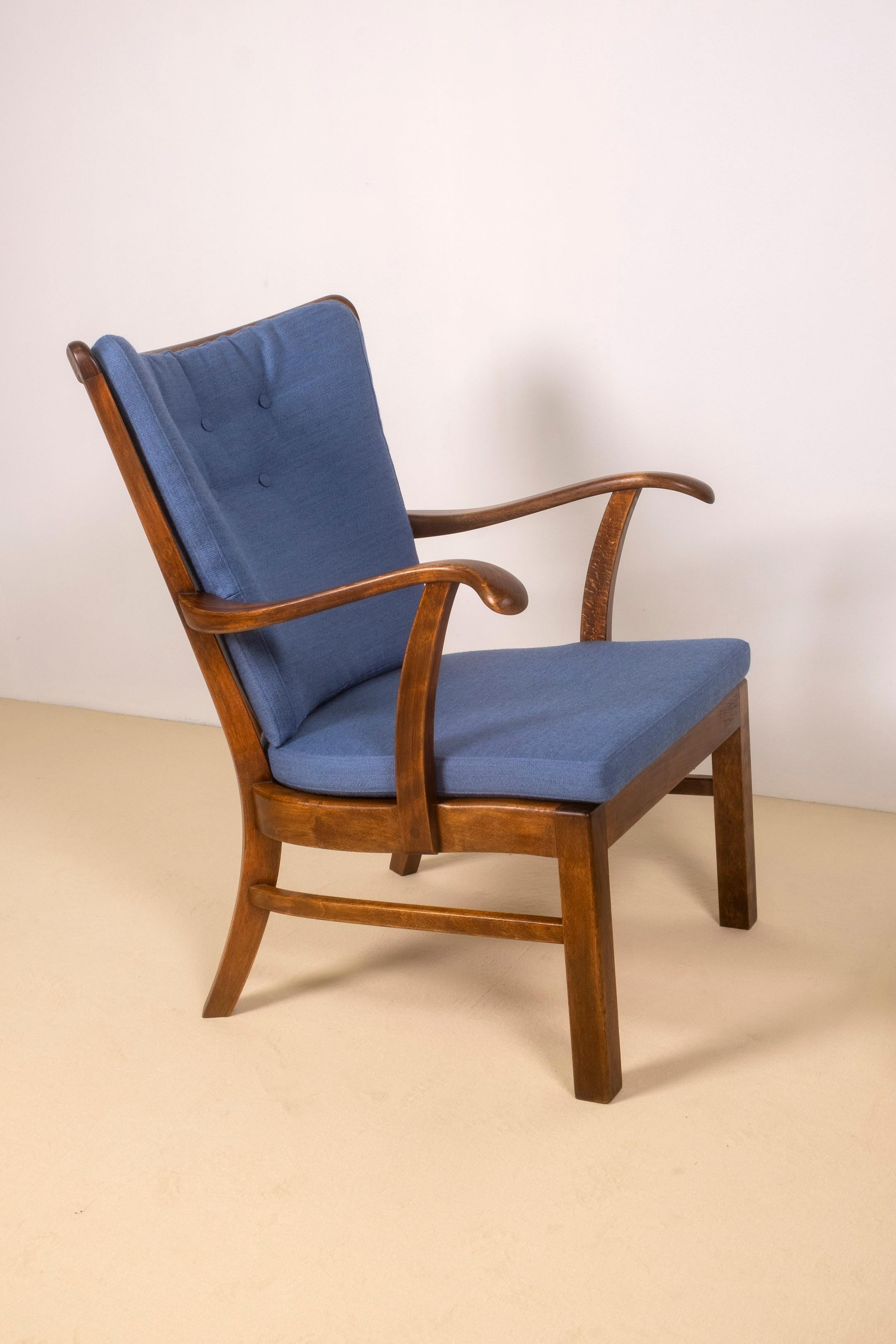 Chaises longues des années 1940 par Tyge Hvass, modèle 1628 pour Fritz Hansen, Danemark en vente 1