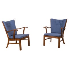 Sedie da salotto anni '40 di Tyge Hvass, modello 1628 per Fritz Hansen, Danimarca