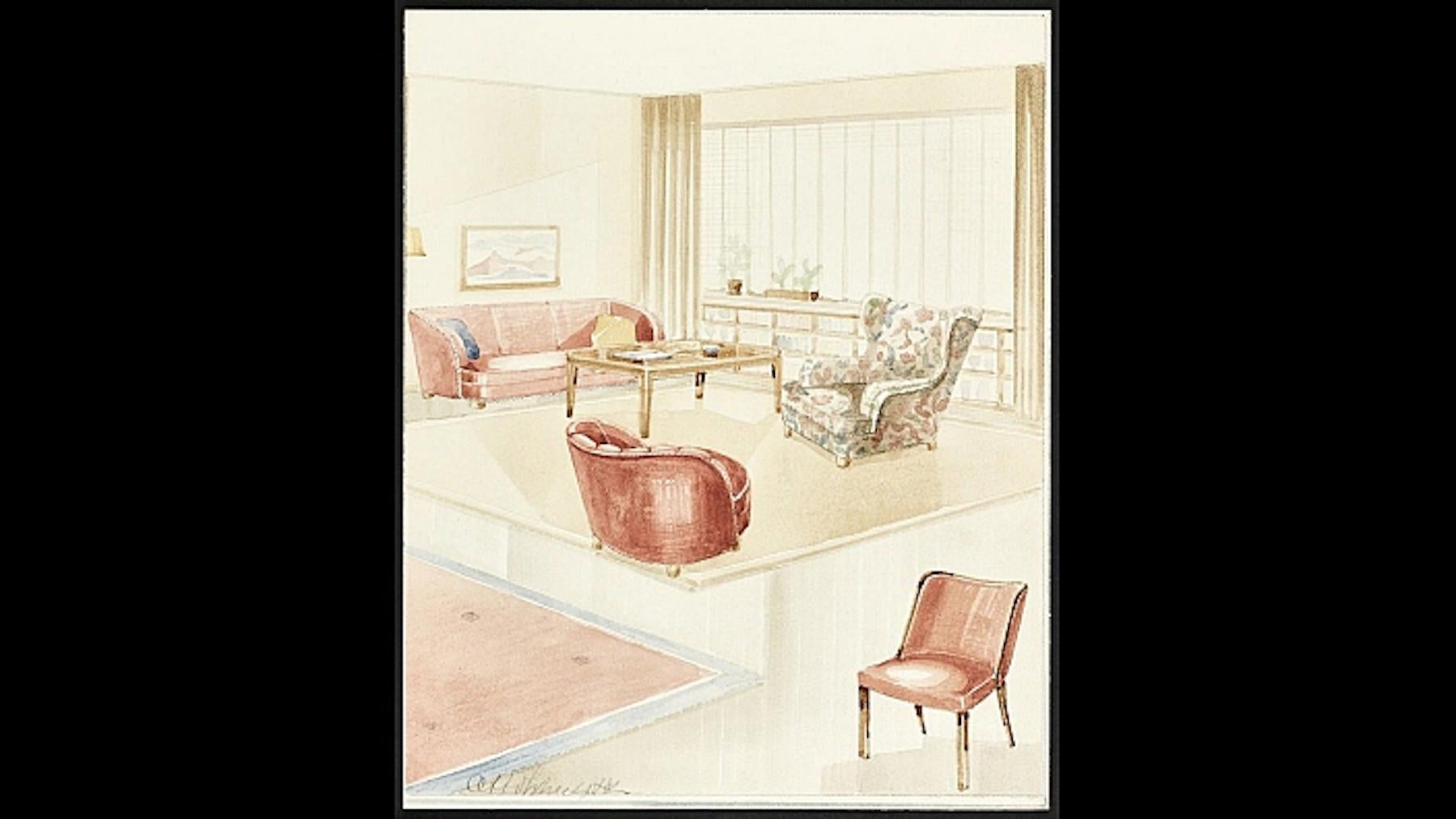 1940s Lounge Chairs in Pink Velvet, Otto Schulz for Boet, Scandinavian Modern 12