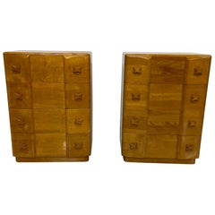1940s Lovely Deco Heywood Wakefield 2 RIO Dressers in Maple Wood by Leo Jiranek