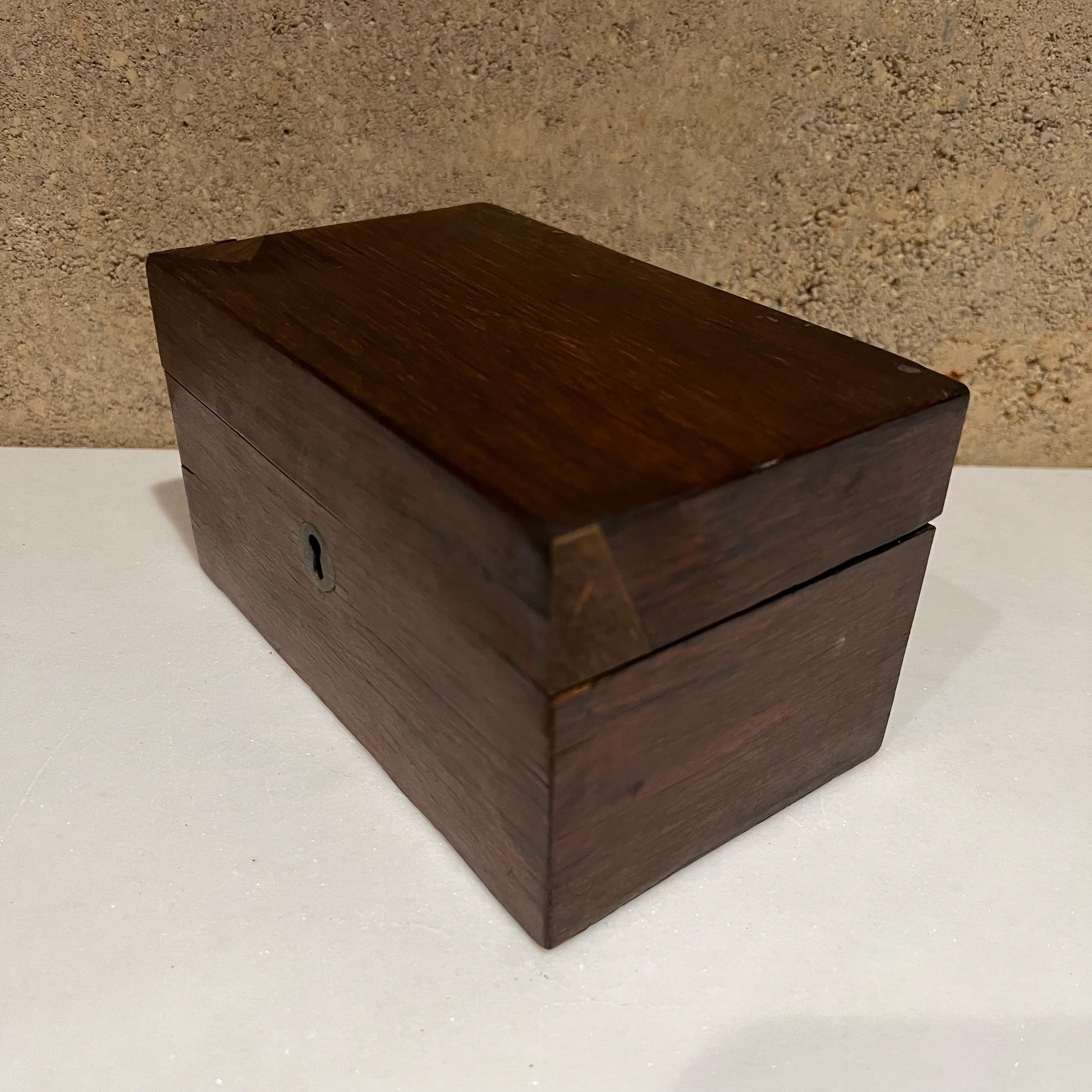 1940s Lovely Small Rosewood Keepsake Box Divided Interior Storage 6