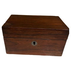 1940s Lovely Small Rosewood Keepsake Box Divided Interior Storage
