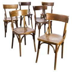 1940's Luterma Honey Oak Bentwood Dining Chair, Set of Six