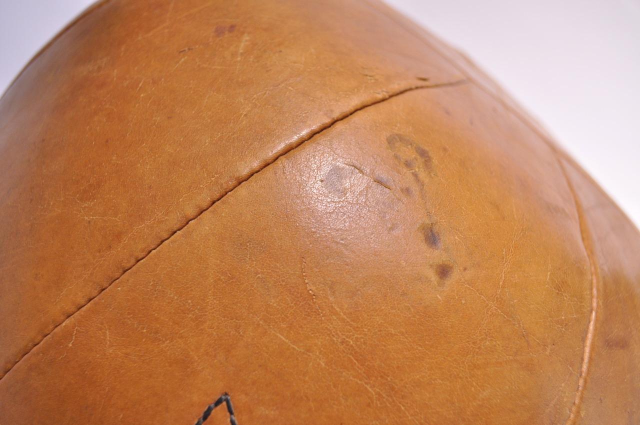 1940s MacGregor Goldsmith 9 LB Leather Medicine Ball For Sale 5