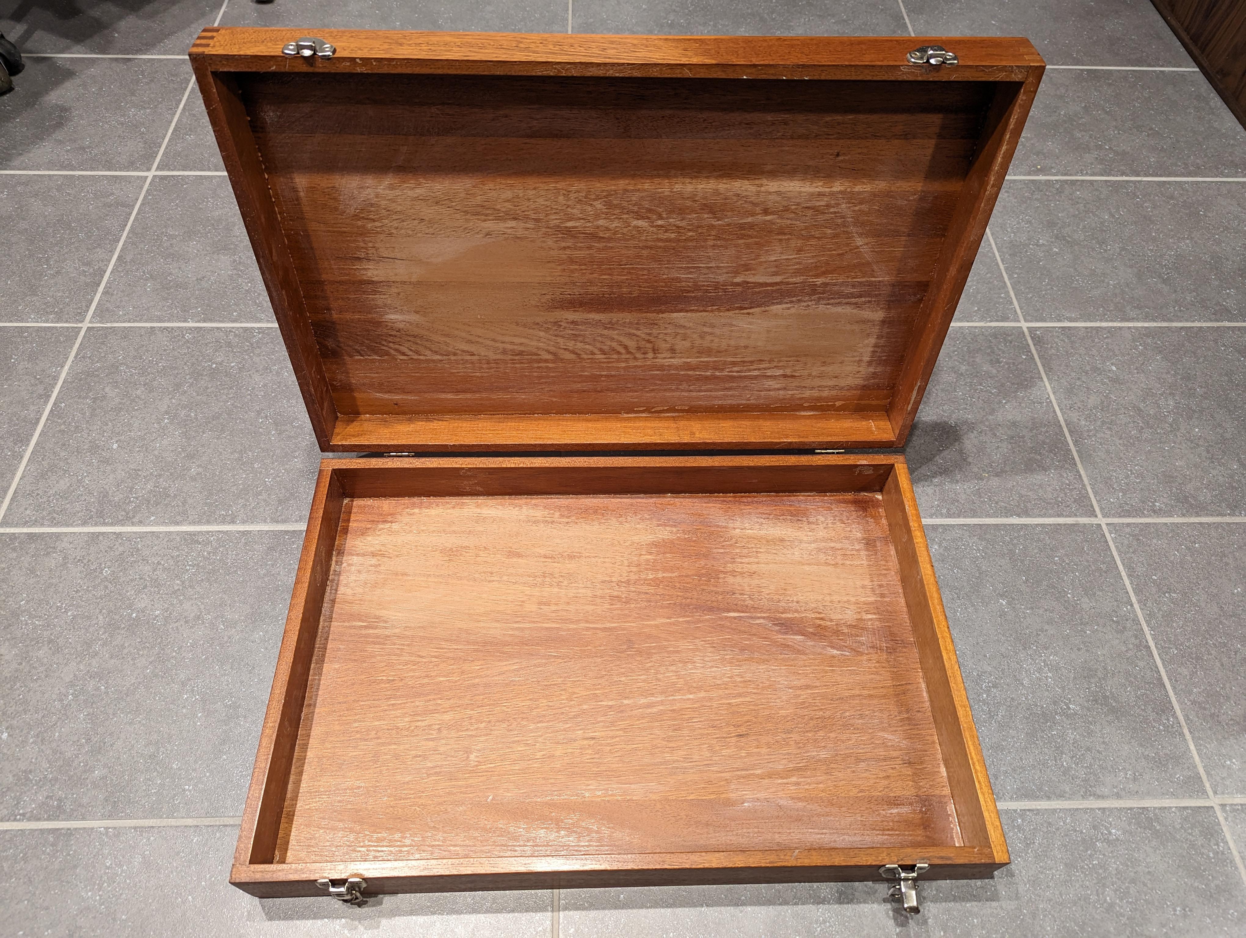 1940s Machinists tool box - mahogany For Sale 1