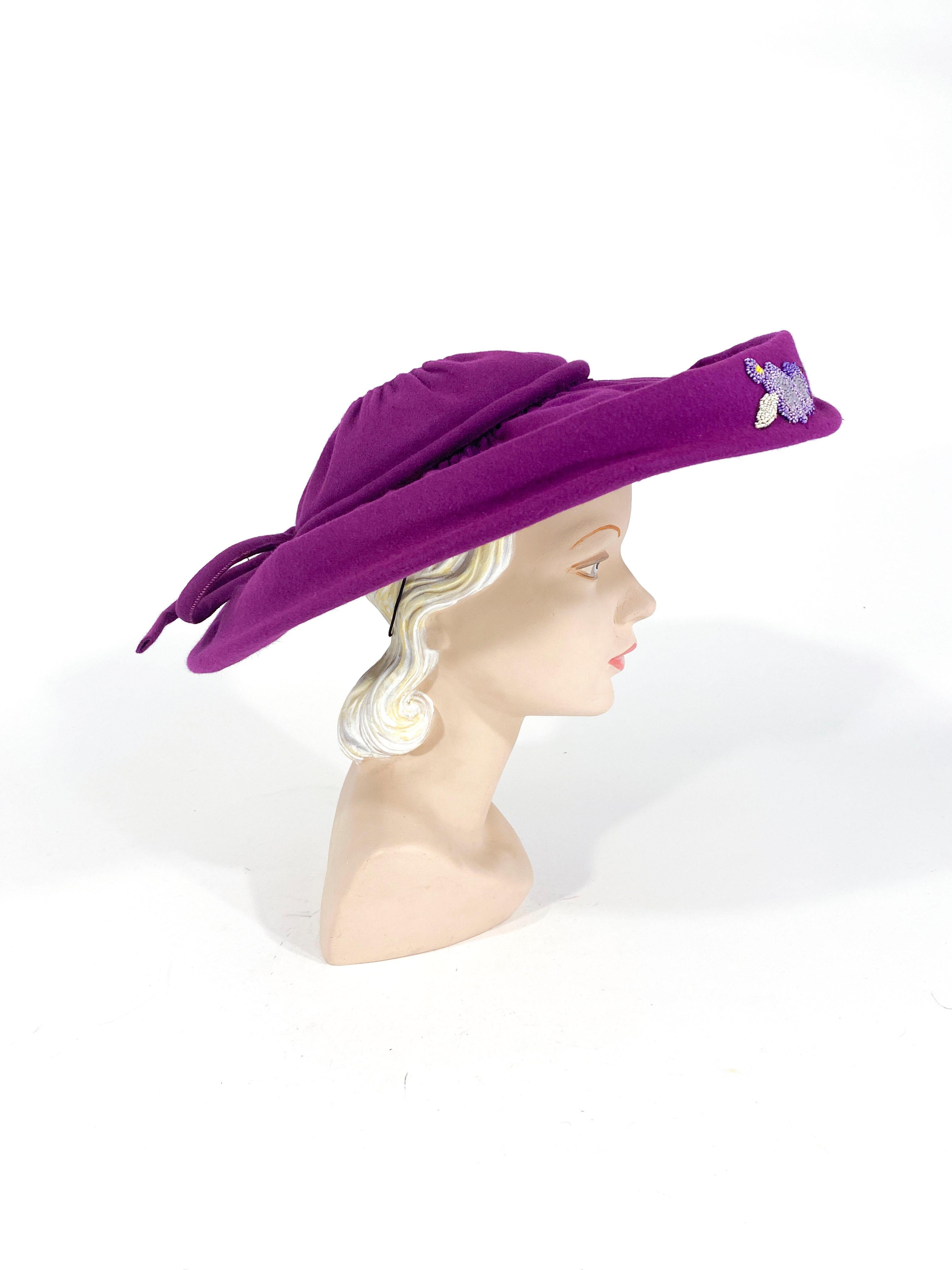 picture hat 1940s