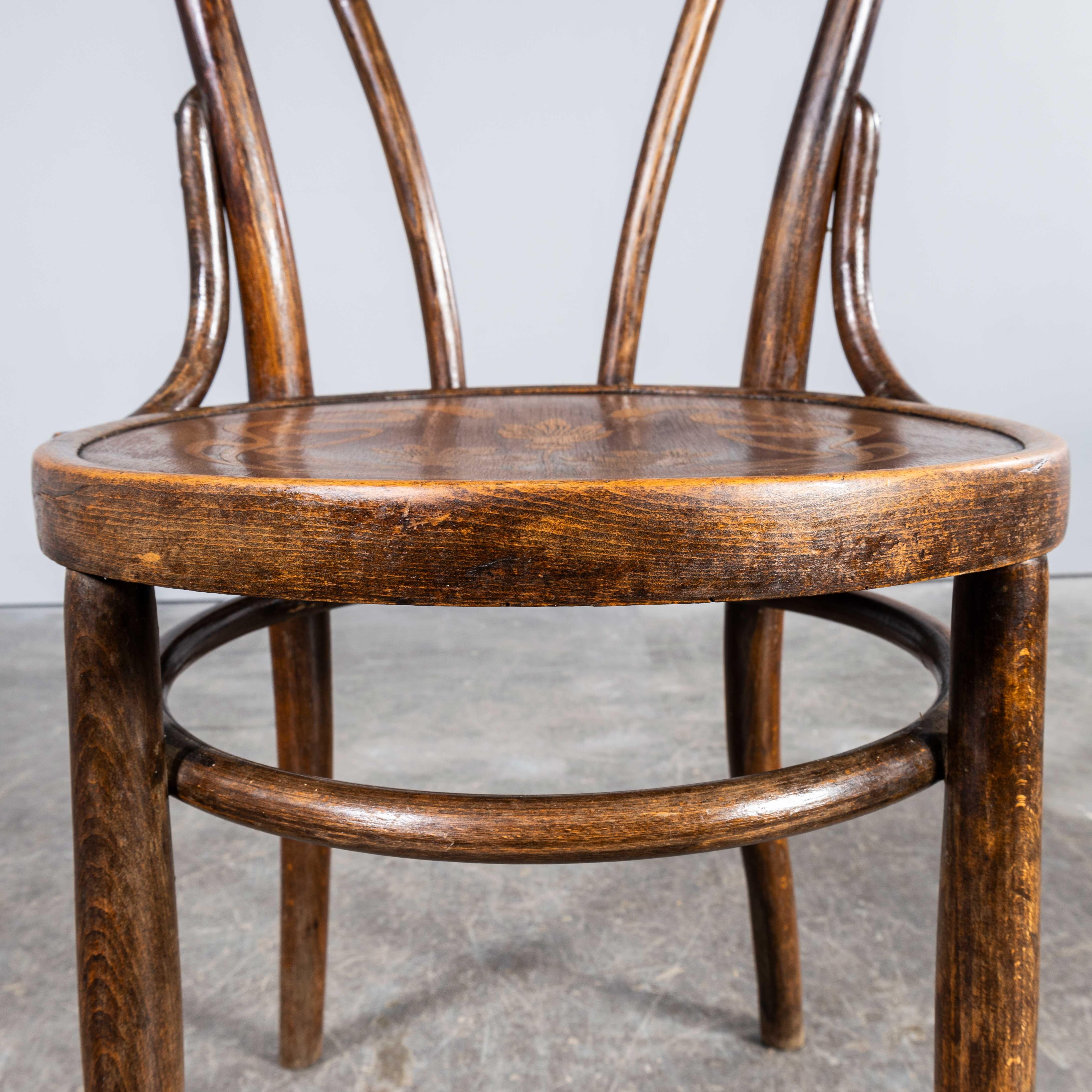1940's Mahieu Warm Oak Bentwood  Hoop Dining Chairs - Pair In Good Condition In Hook, Hampshire