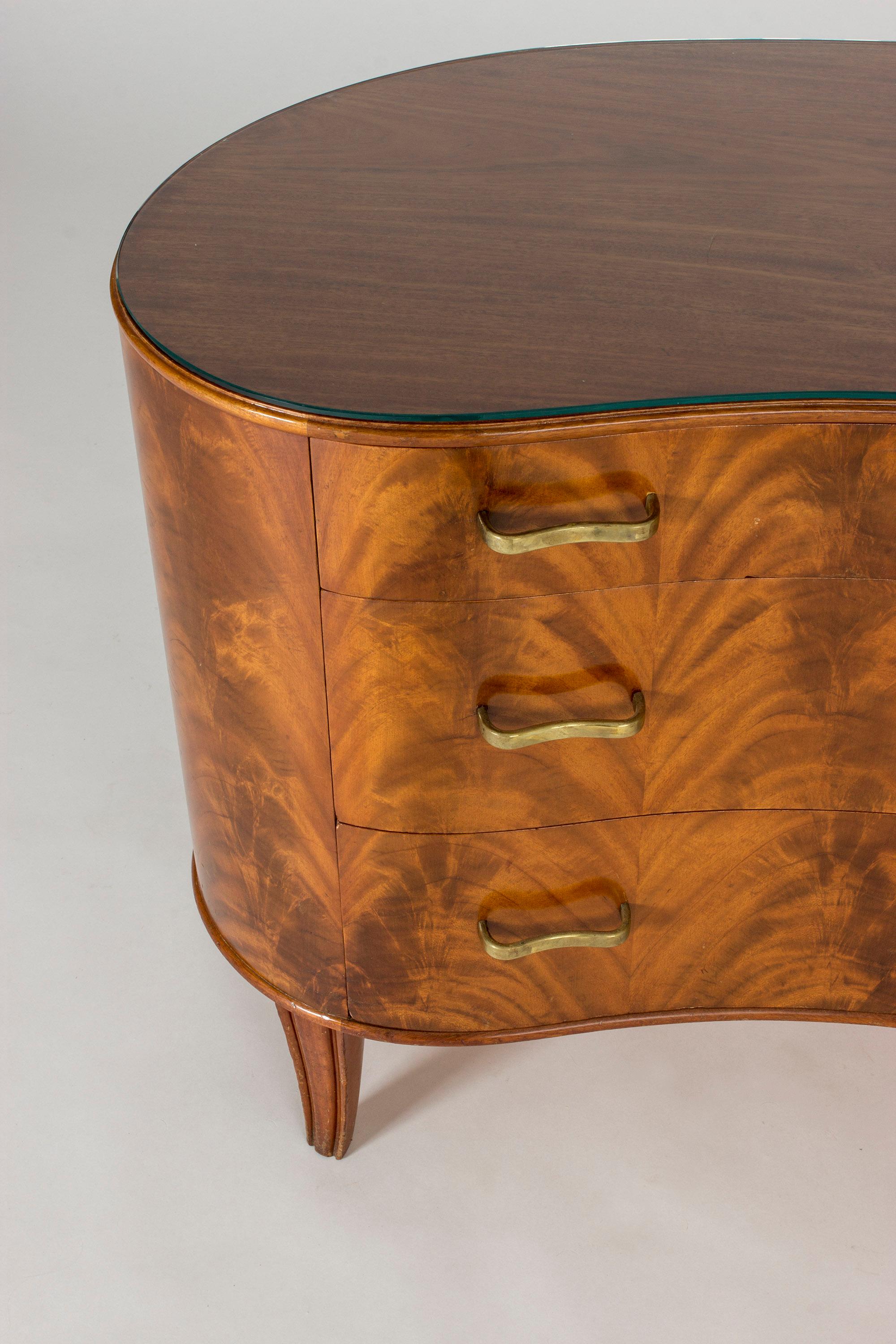 Mid-20th Century 1940s Mahogany Chest of Drawers from Bodafors