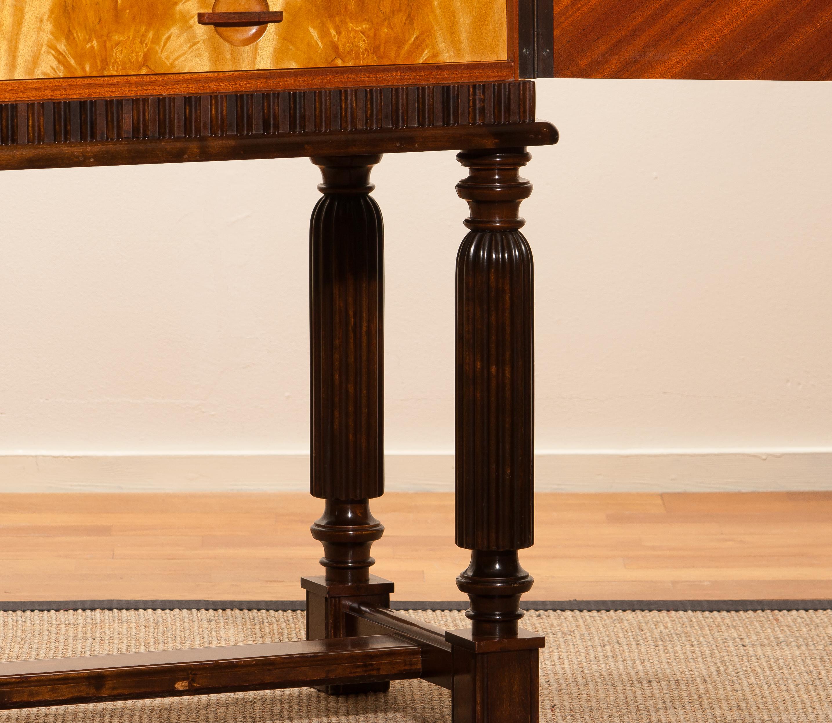 1940s Mahogany Dry Bar Cocktail Sideboard Cabinet by Reimers Möbler, Sweden 4