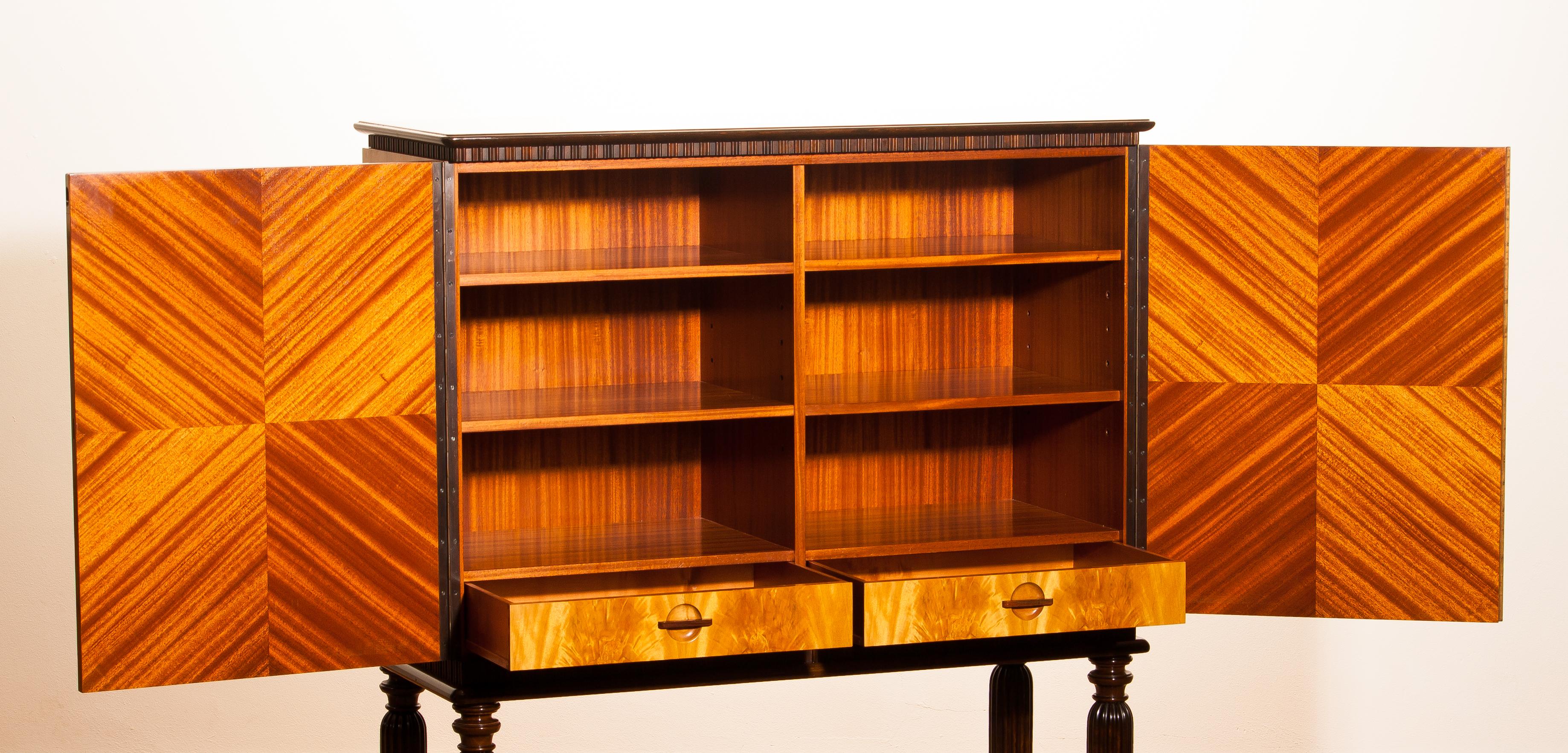 1940s Mahogany Dry Bar Cocktail Sideboard Cabinet by Reimers Möbler, Sweden 7