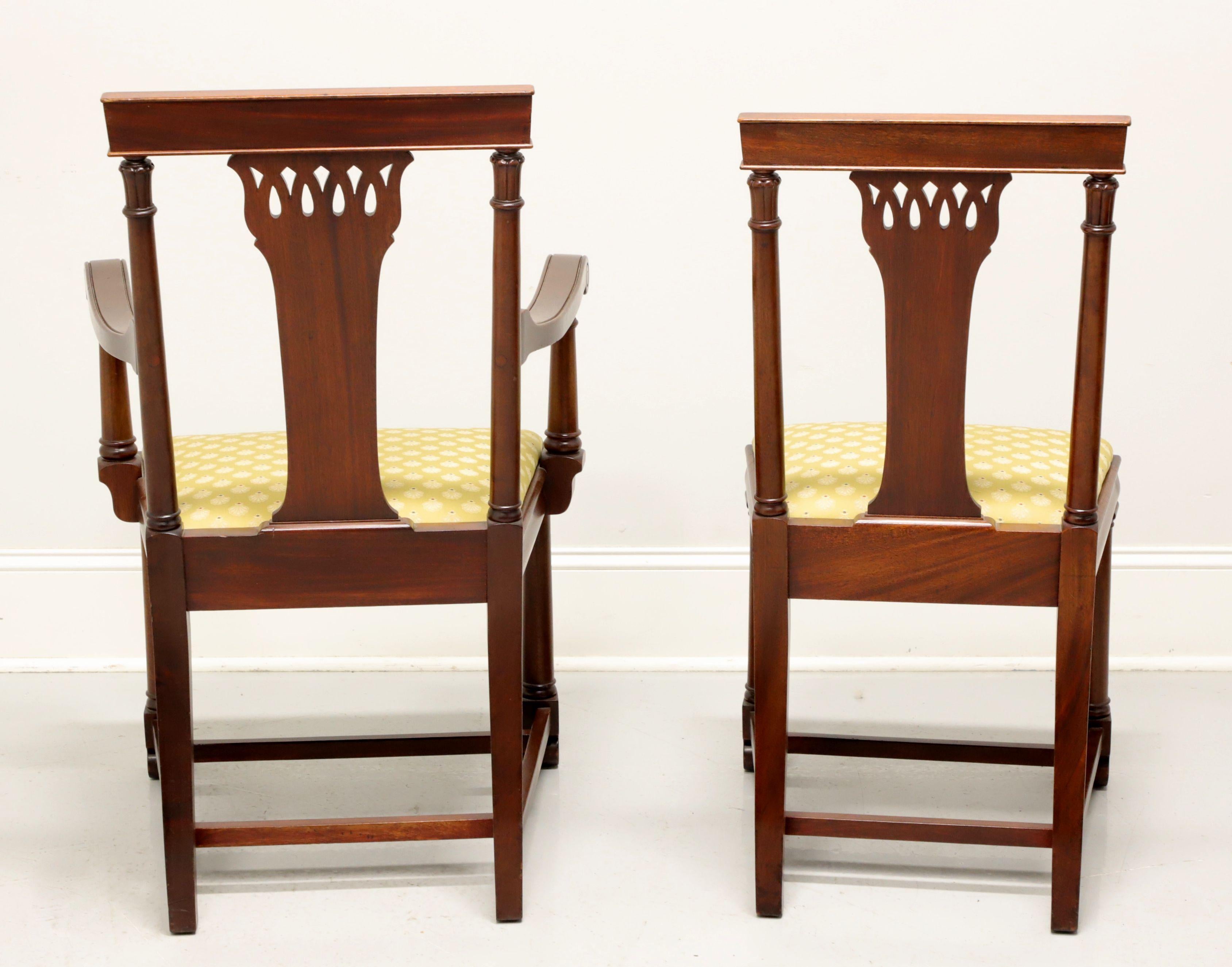 20th Century 1940s Mahogany Empire Style Dining Chairs - Set of 8