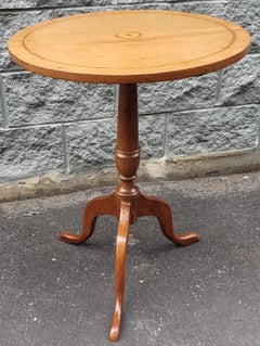 1940s Mahogany Inlaid Tilt Top Table