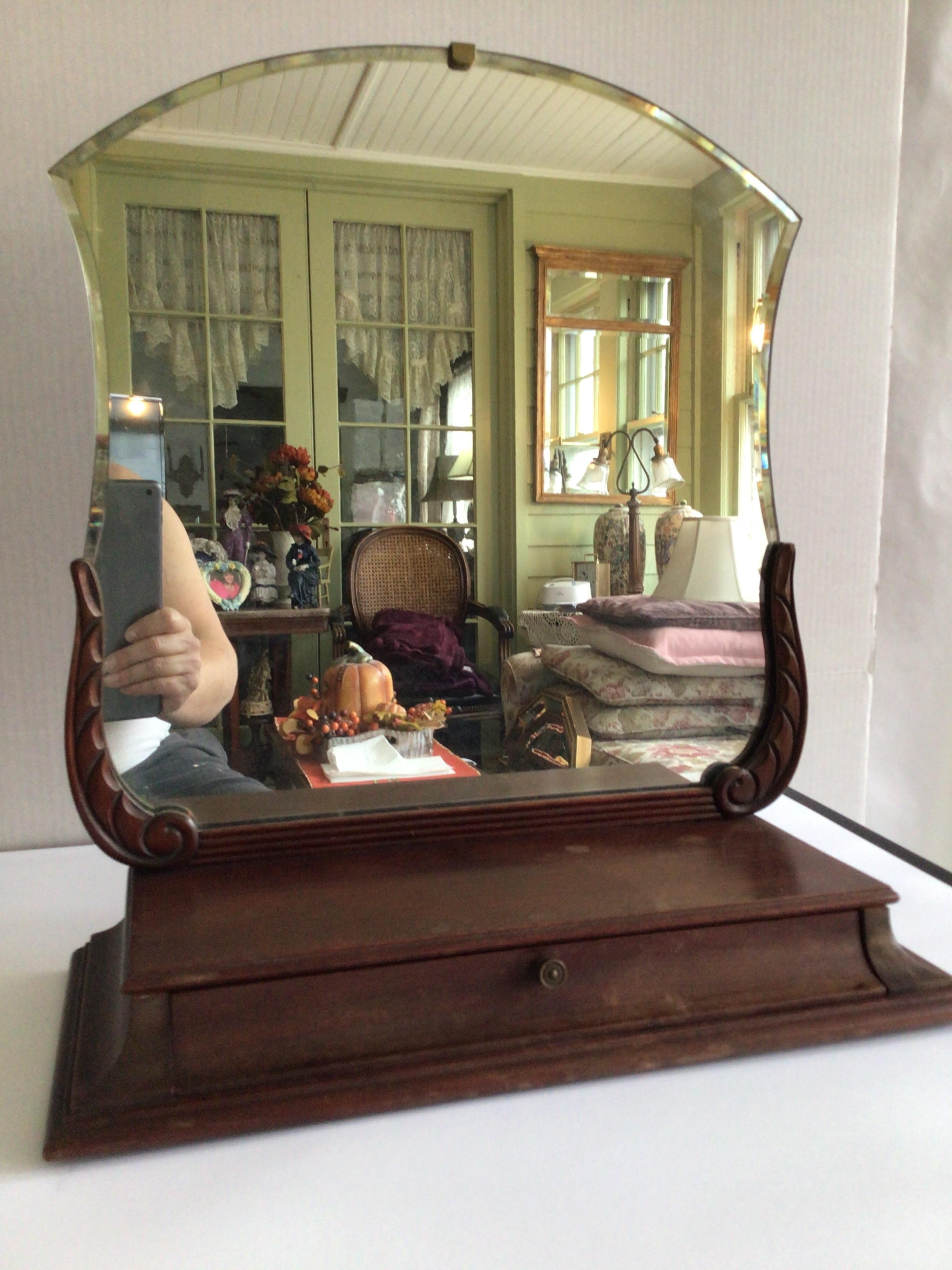 antique tabletop vanity mirror