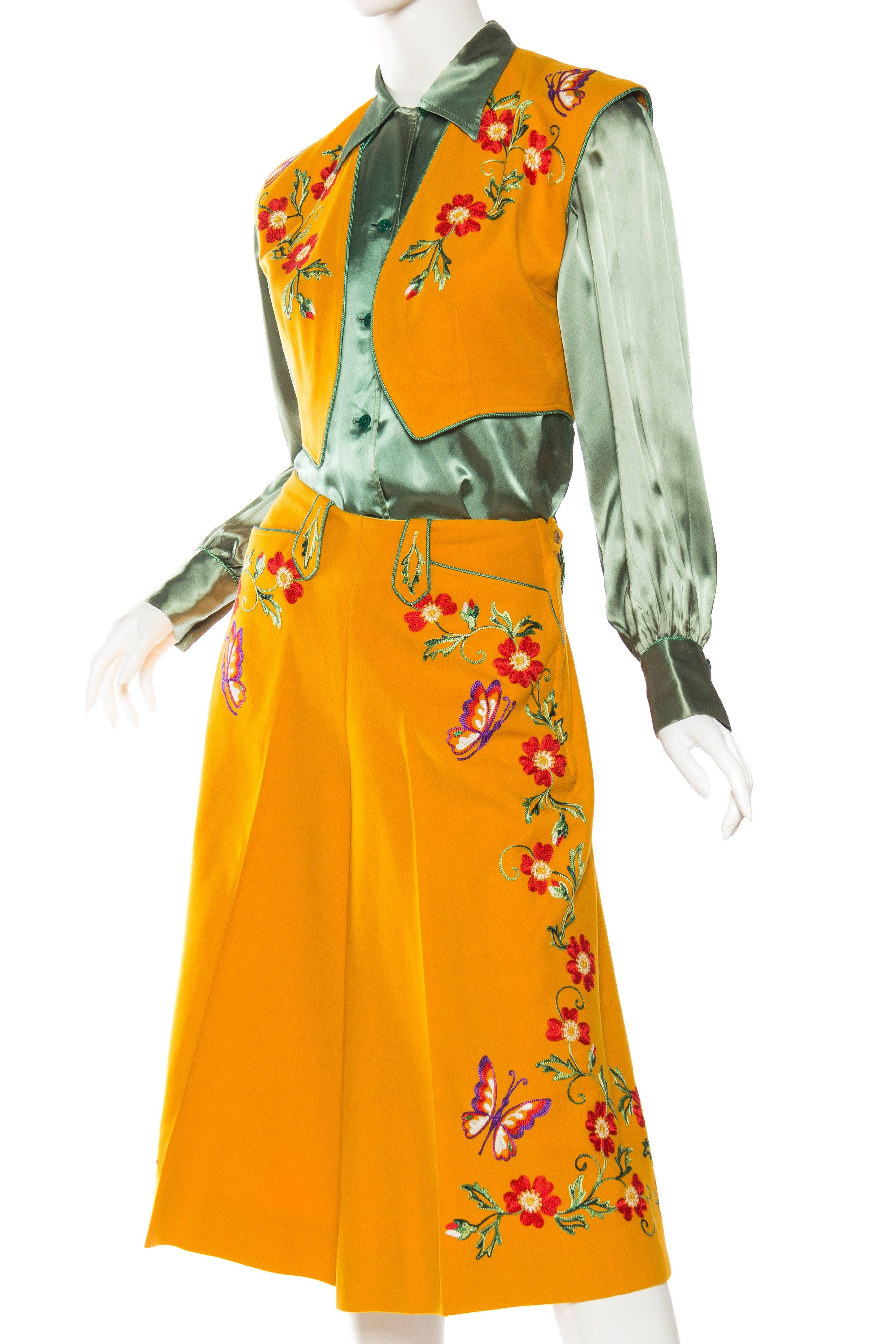 Costume western brodé à la main Marge Riley, années 1940 Bon état - En vente à New York, NY