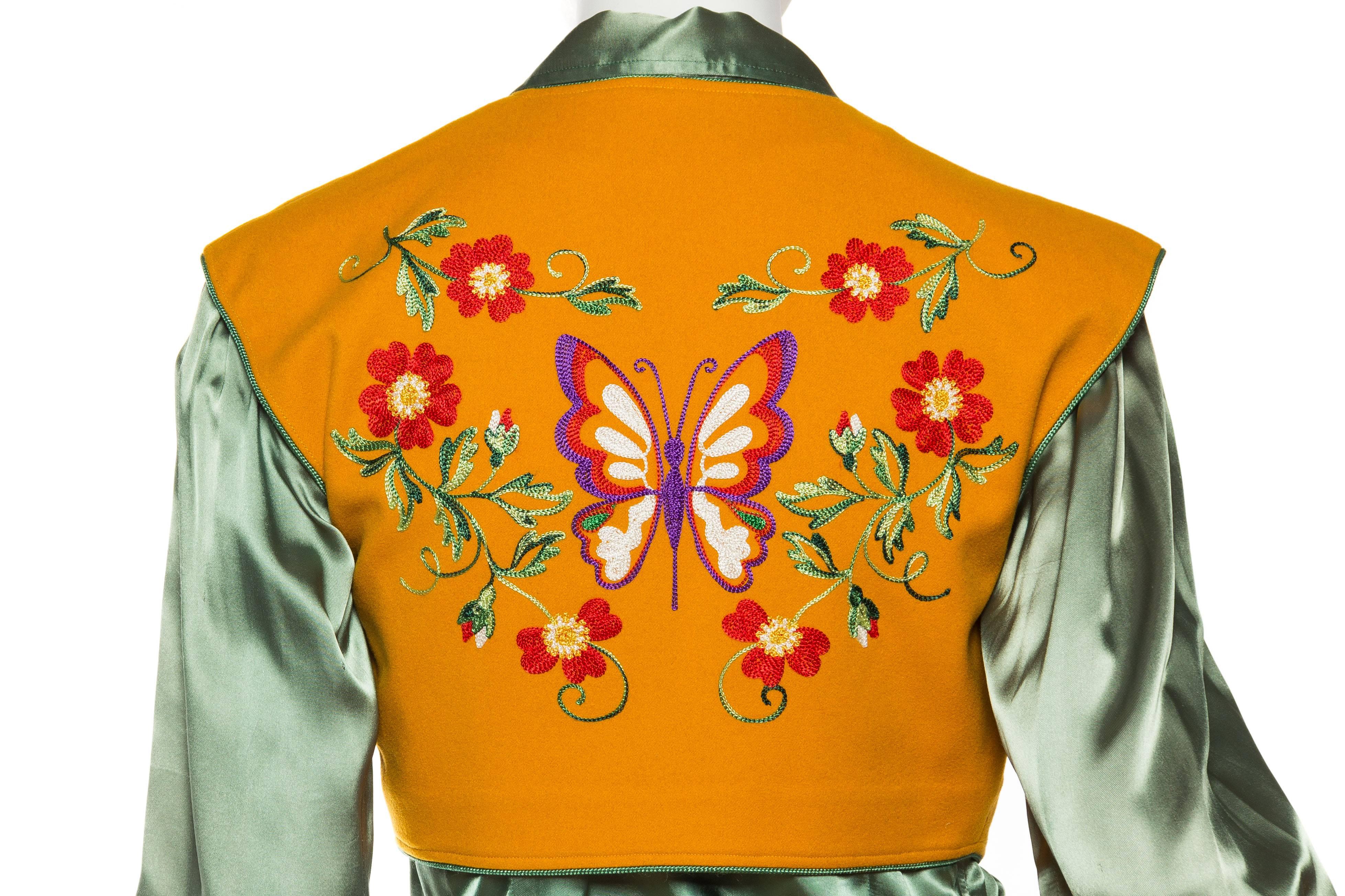 Women's 1940s Marge Riley Hand Embroidered Western Suit For Sale