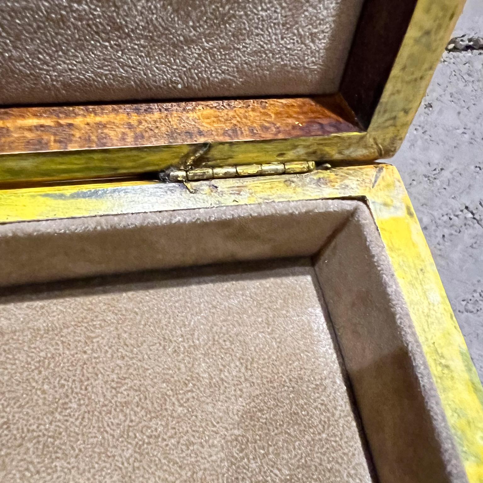 1940s Mark Cross Lujosa Caja de Madera Vintage Italia en venta 4