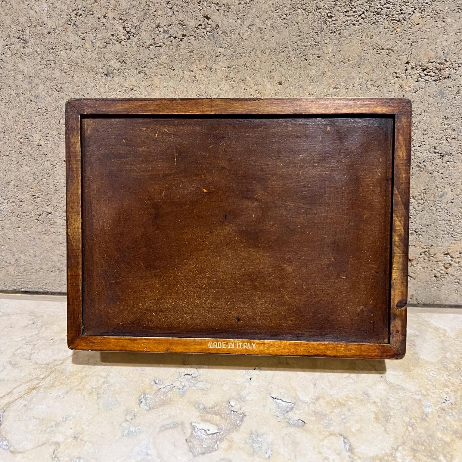 1940s Mark Cross Lujosa Caja de Madera Vintage Italia en venta 5