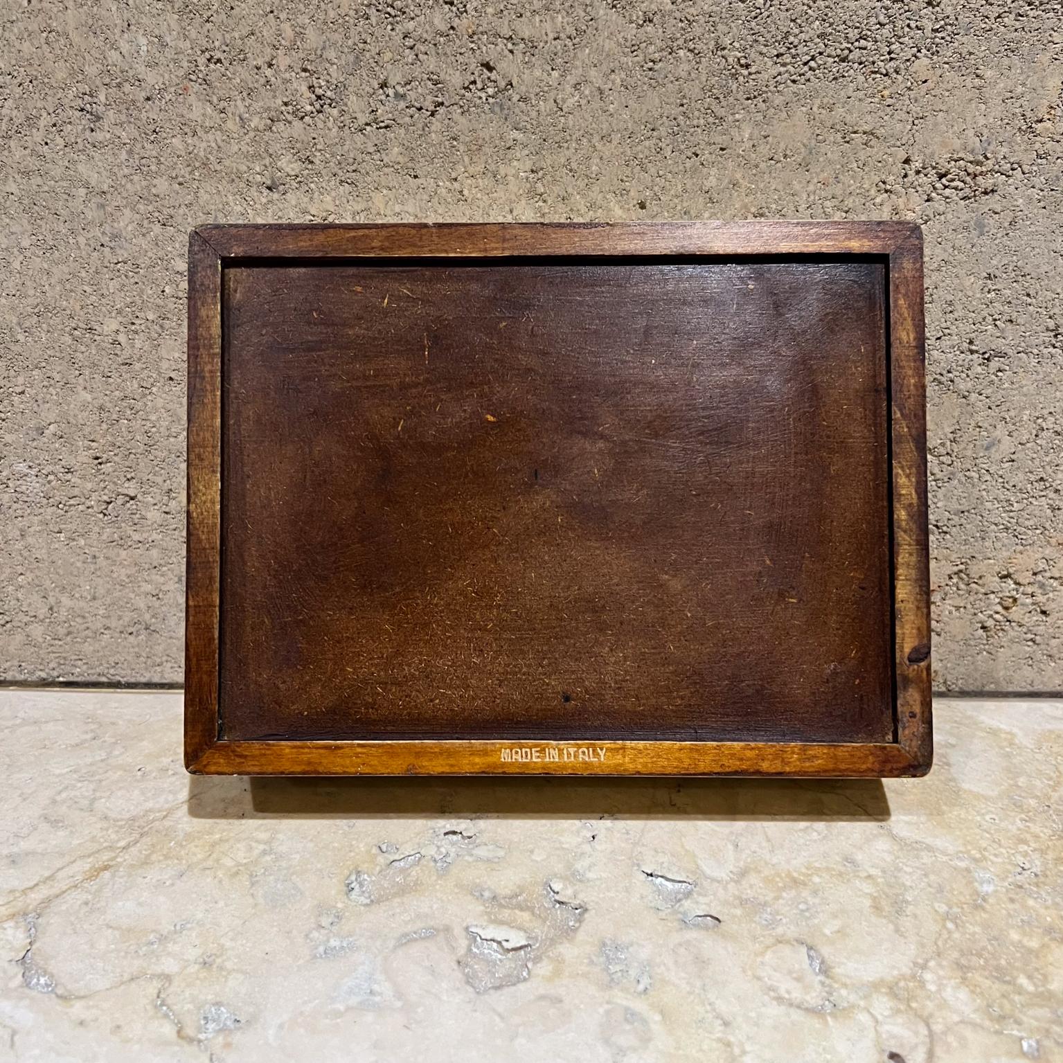 1940s Mark Cross Lujosa Caja de Madera Vintage Italia en venta 7