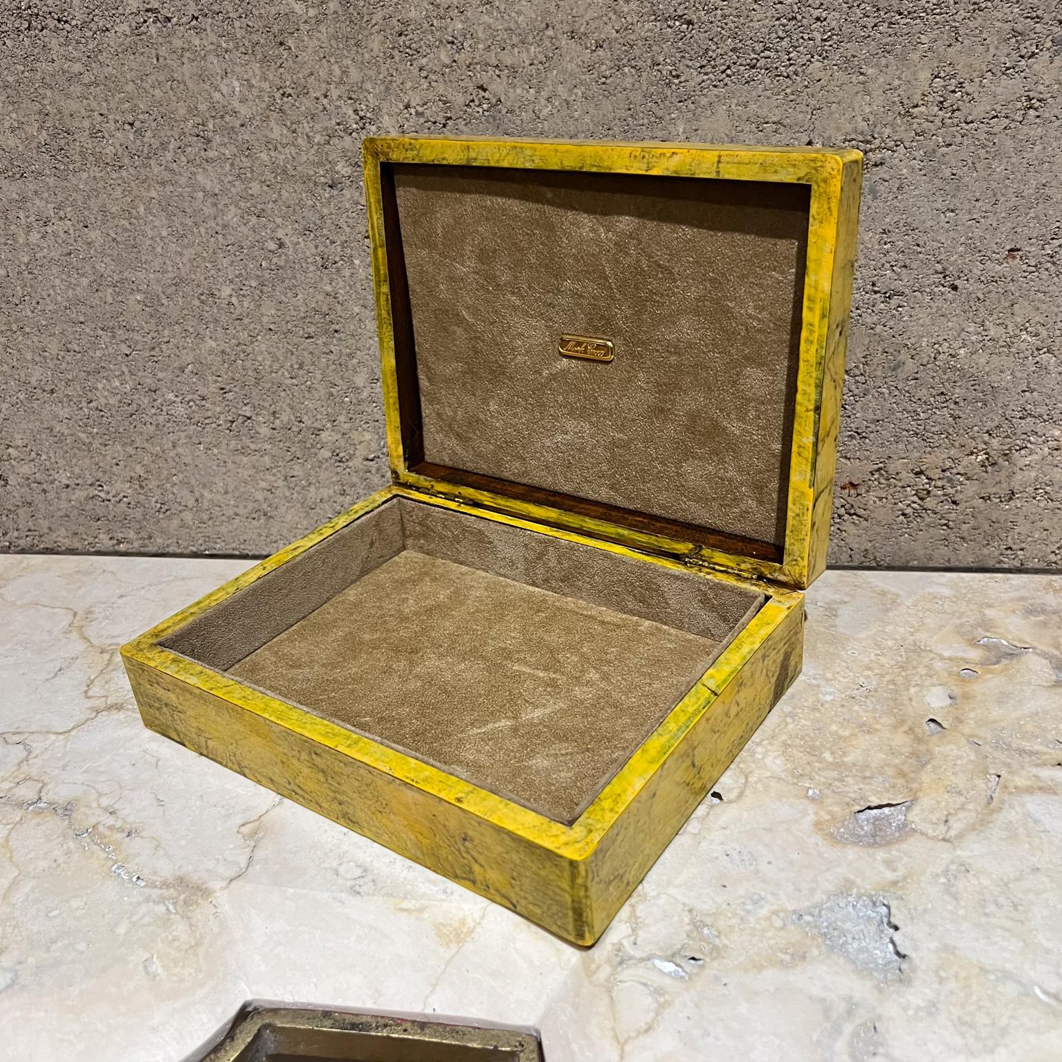1940s Mark Cross Lujosa Caja de Madera Vintage Italia mediados del siglo XX en venta