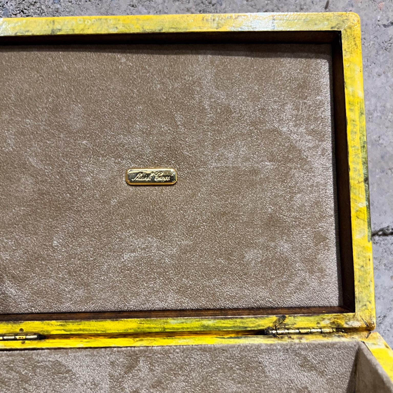1940s Mark Cross Lujosa Caja de Madera Vintage Italia en venta 3