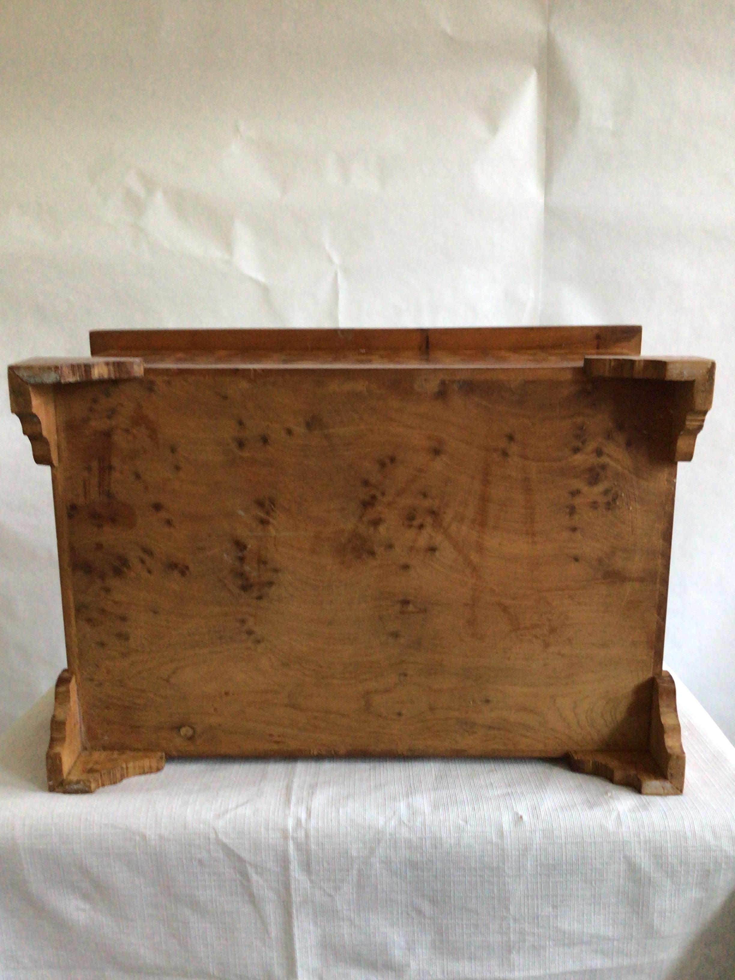 1940s Marquetry Box With Mirror Under Lid For Sale 7