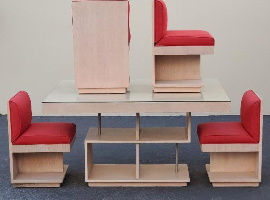 1940s Maximilian Para Karp Juego De Comedor Mesa Y 4 Sillas Mid Century en Bueno estado para la venta en Monrovia, CA