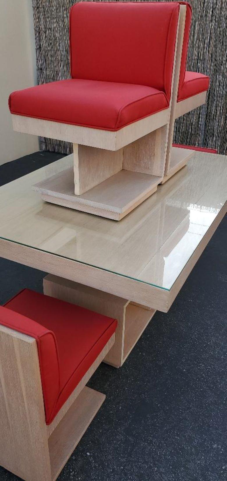1940s Maximilian Para Karp Juego De Comedor Mesa Y 4 Sillas Mid Century en venta 1