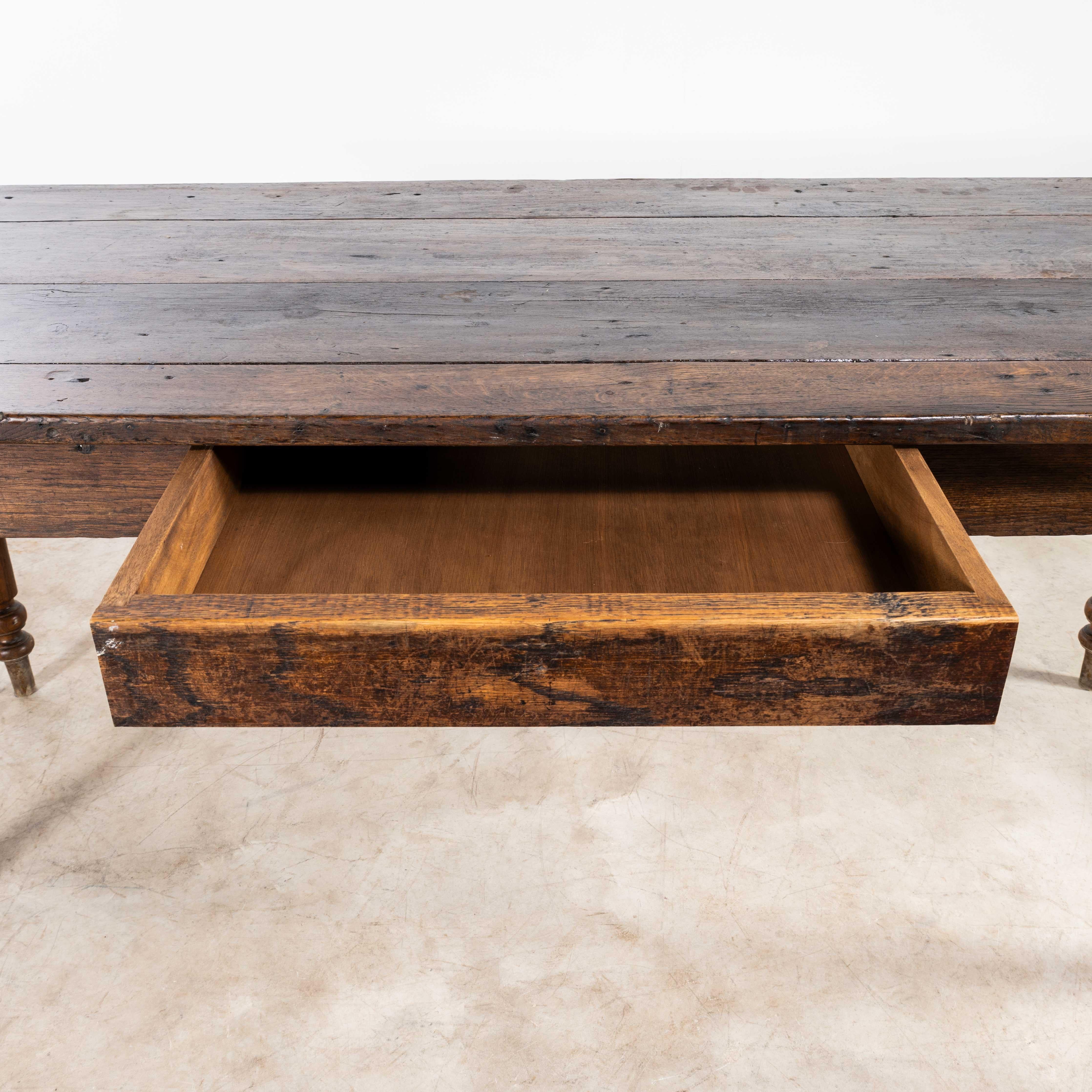 Mid-20th Century 1940's Medium Sized Bobbin Leg Rectangular Oak Dining Table