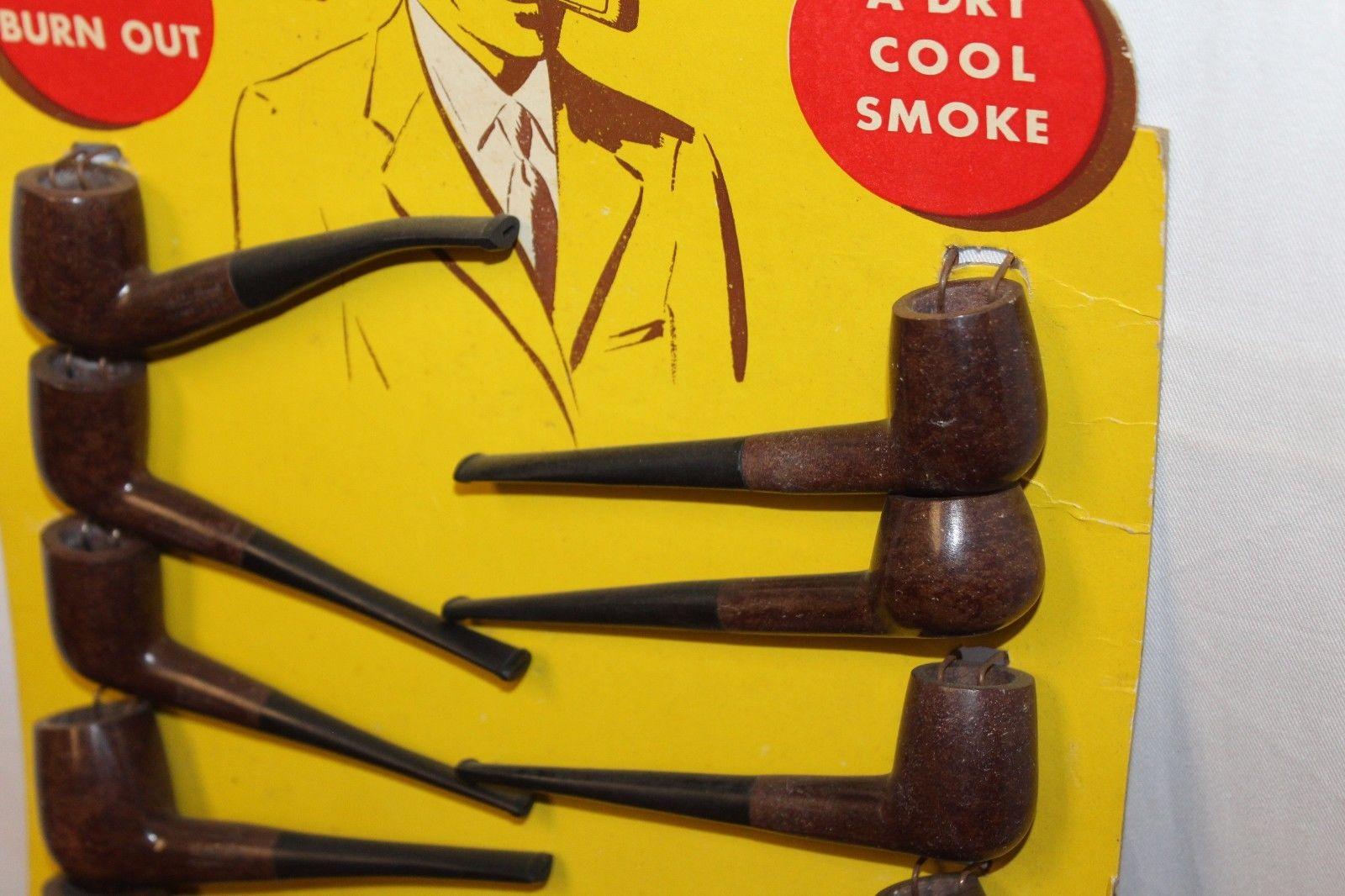 1940s Mello Bowl Smoking Pipes Vintage Cardboard Display Ad In Fair Condition For Sale In Orange, CA