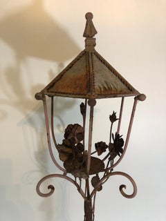 1940s Metal Lantern Post