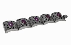 1940’s, Mexican Amethyst Sterling Bracelet