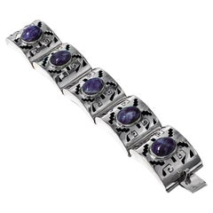 1940’s, Mexican Amethyst Sterling Bracelet