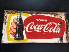 Vintage 1940’s Mexican Coca Cola Tin Sign