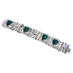 Bracciale messicano di onice in argento del 1940