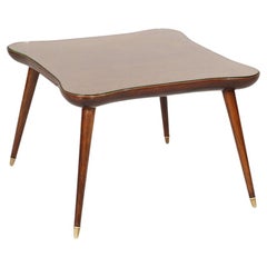 Used 1940s Mid-Century Coffee Table by Gio Ponti for Cassina in Walnut , Glass Top 