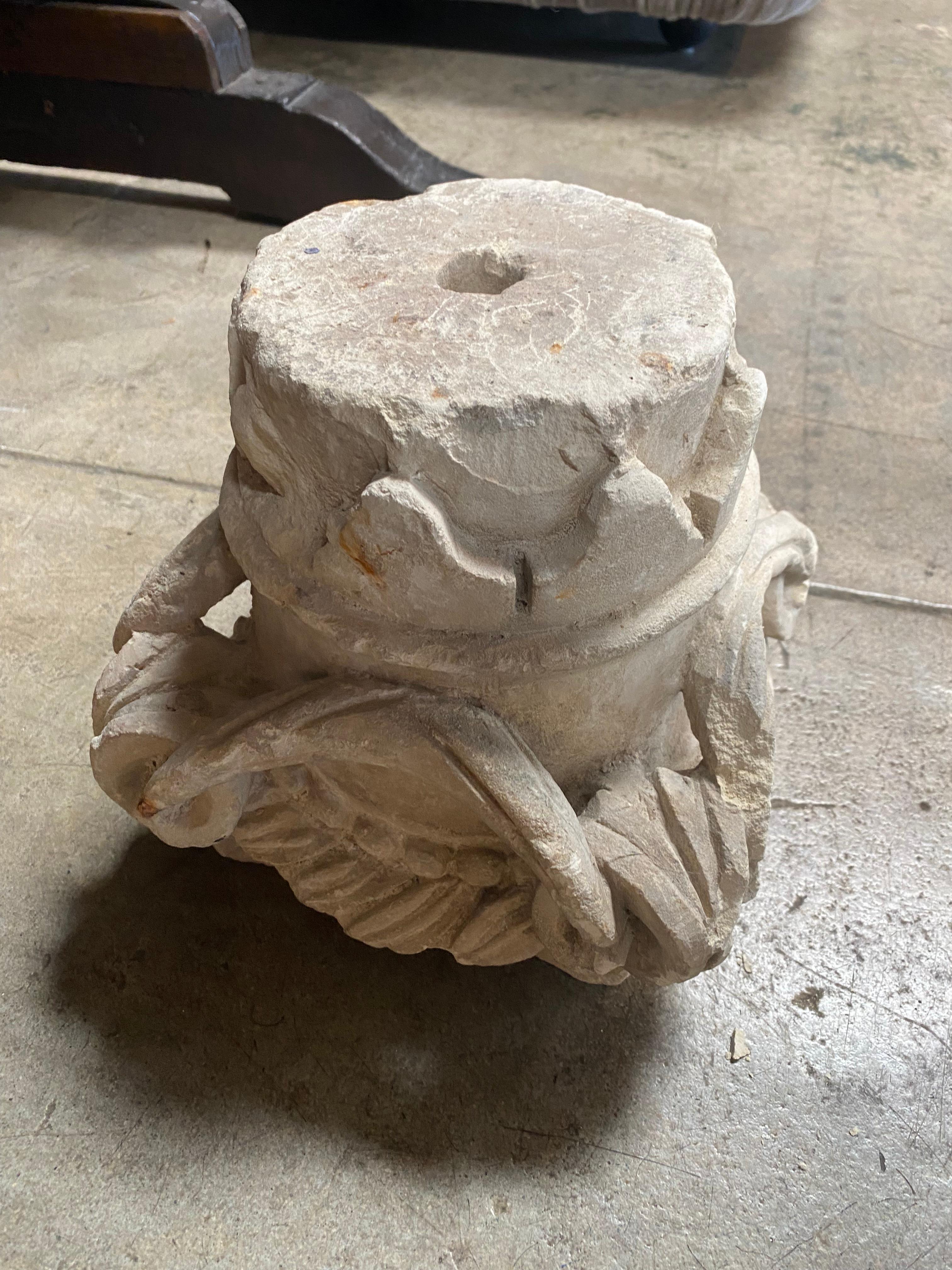 Mid-20th Century 1940s Mid Century Italian Capital for Column For Sale